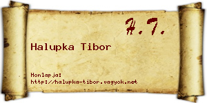 Halupka Tibor névjegykártya